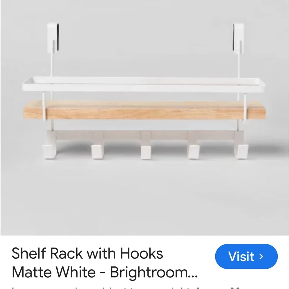 Target Brightroom over-the-Door shelf  Rack  with Five Hooks🧡